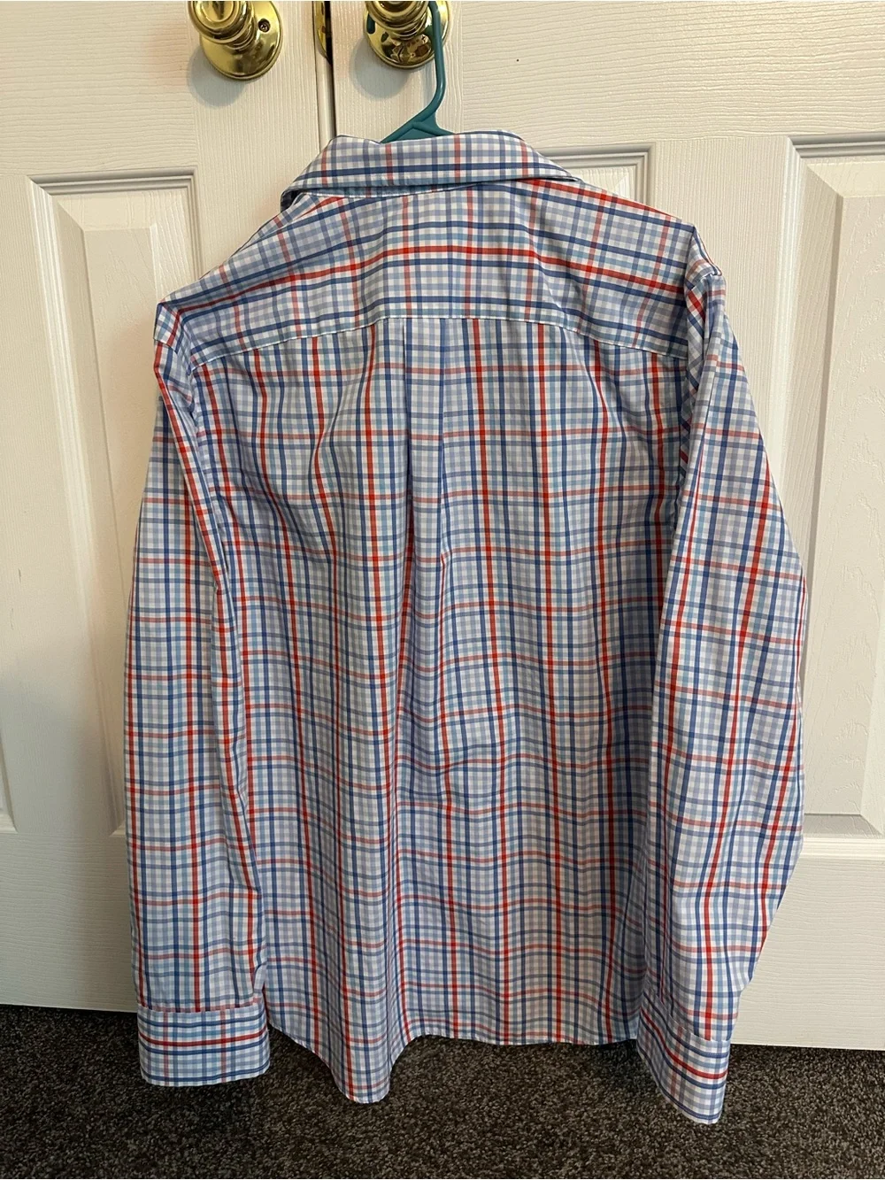 Banana Republic Men’s Red & Blue Plaid Button-Up Shirt